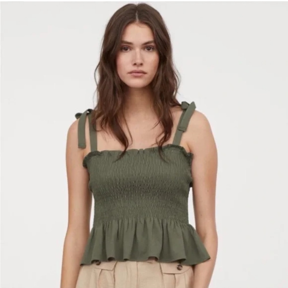 ***6 for $20***Olive Green Smocked Women's Top